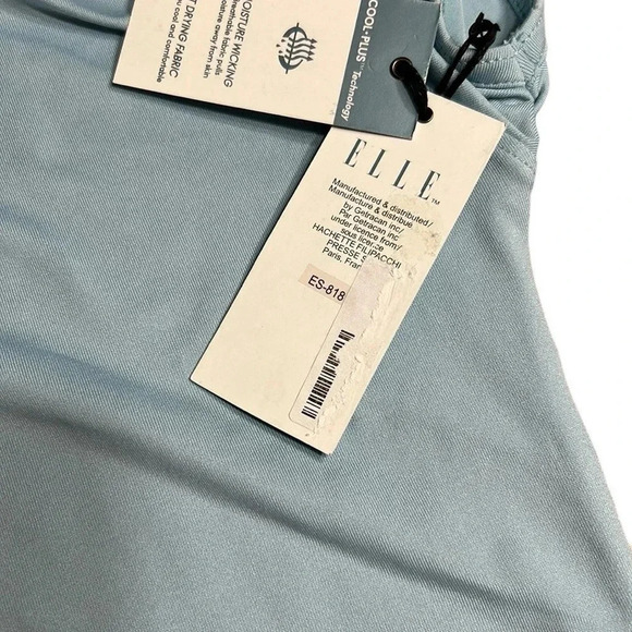 Y2K, Vtg, NWT , ELLE  T shirt women L.,cap sleeve,gym, Athleisure,fitted,long - Picture 8 of 9